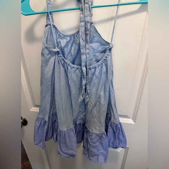 Anthropologie Sachin & Babi Linen Halter Blouse top size M blue halter top - Picture 6 of 10